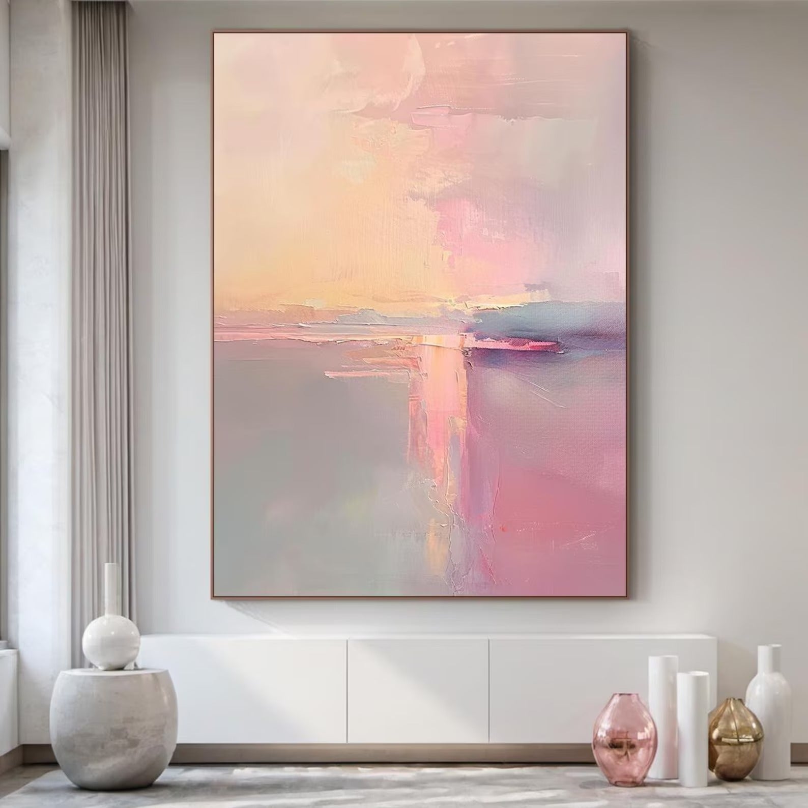Quiet Light - Large Abstract Textured Painting