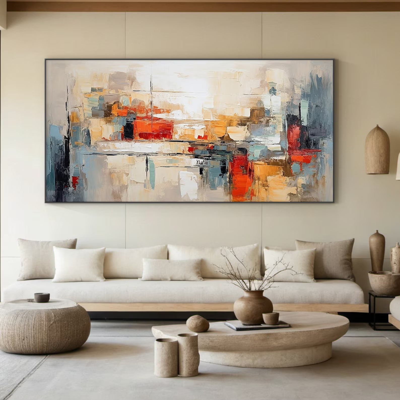 Colorful Abstract Art - Large Abstract Textured Painting