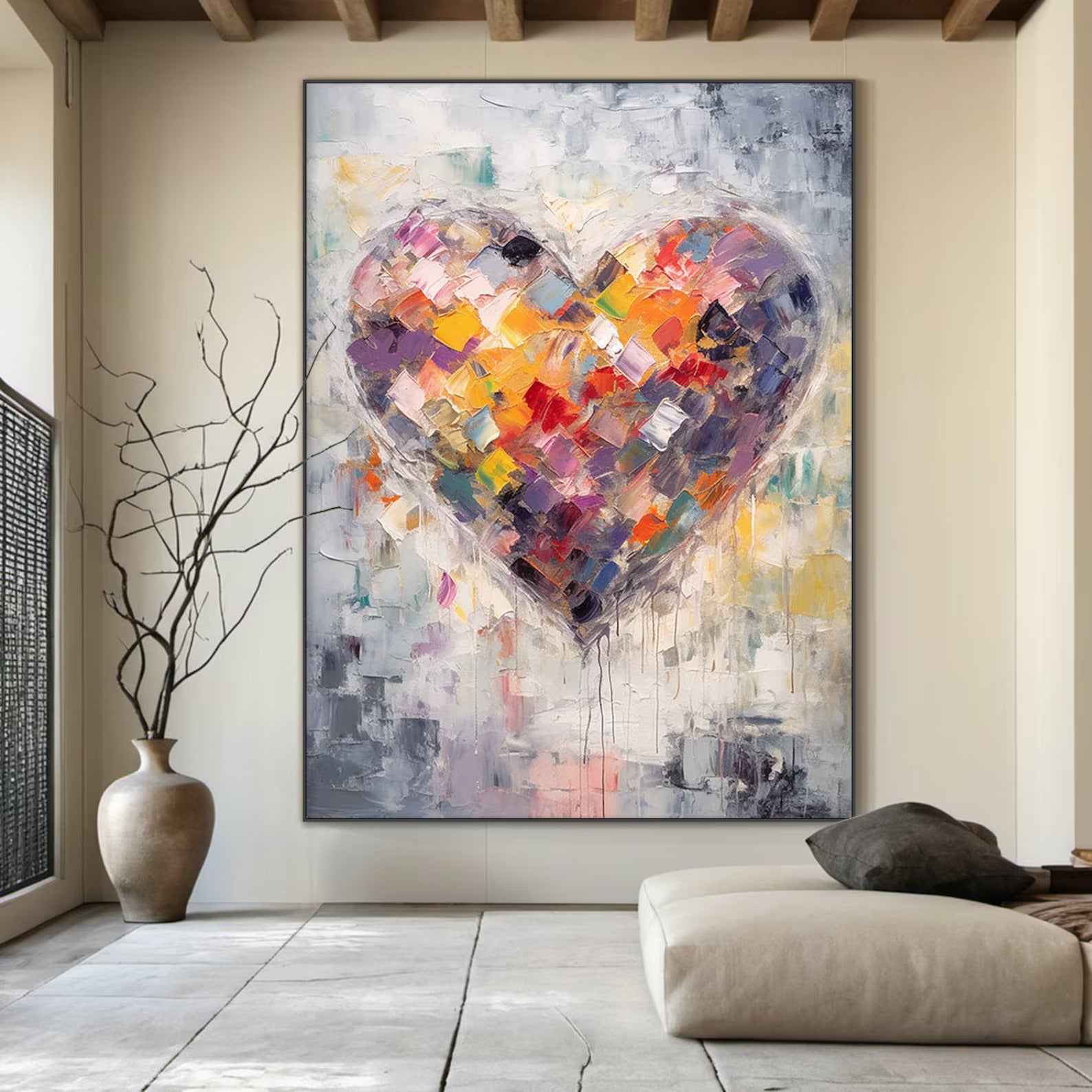 Sweet Peace - Large Abstract Textured Painting