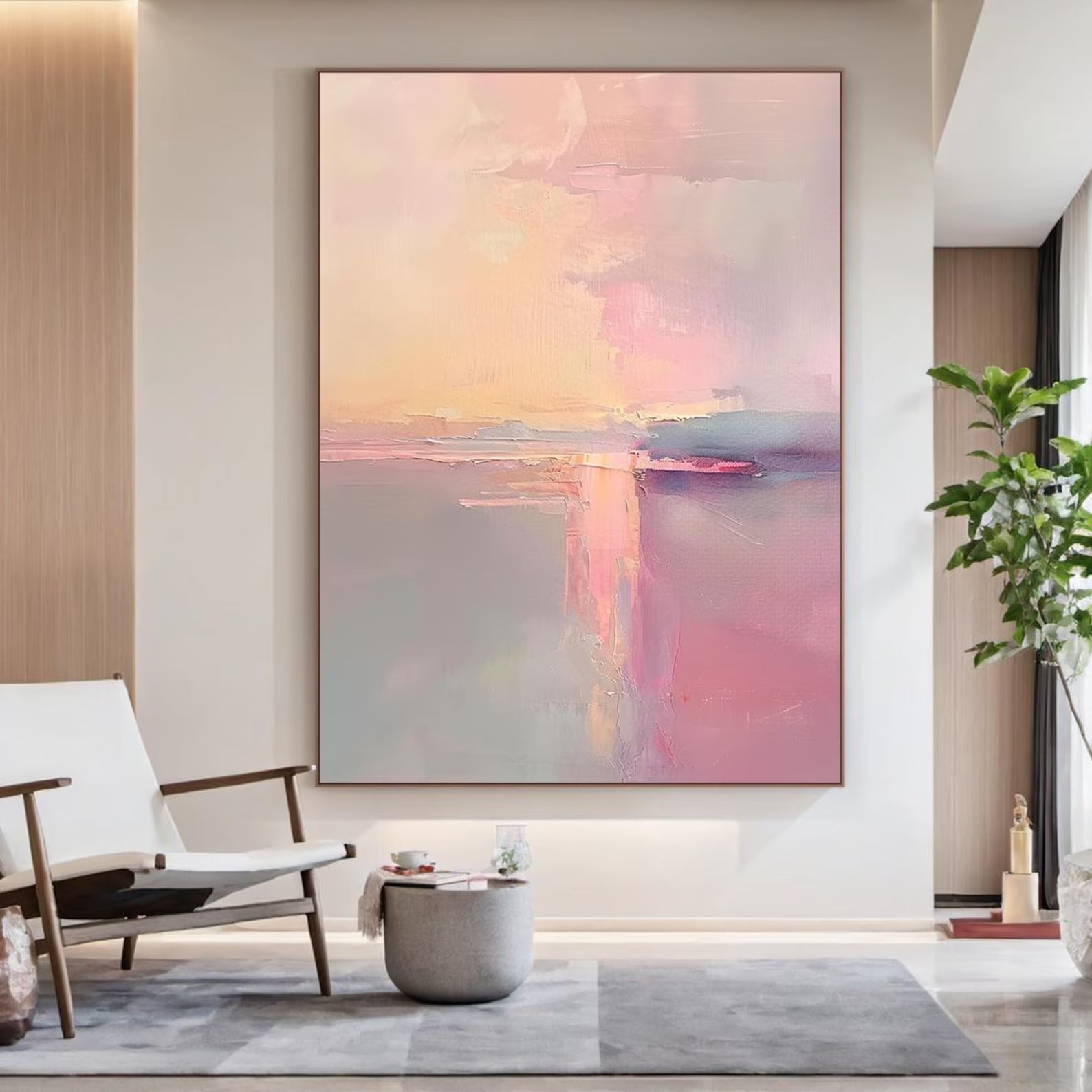 Quiet Light - Large Abstract Textured Painting