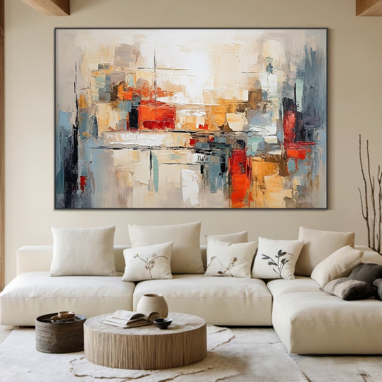 Colorful Abstract Art - Large Abstract Textured Painting