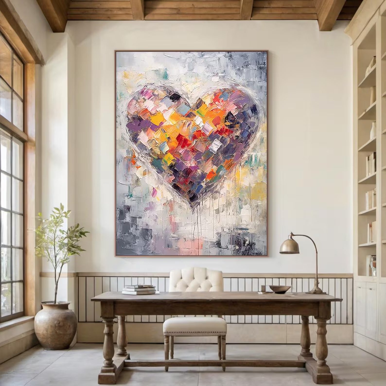 Sweet Peace - Large Abstract Textured Painting