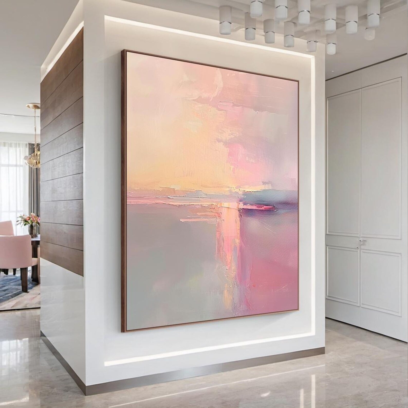 Quiet Light - Large Abstract Textured Painting