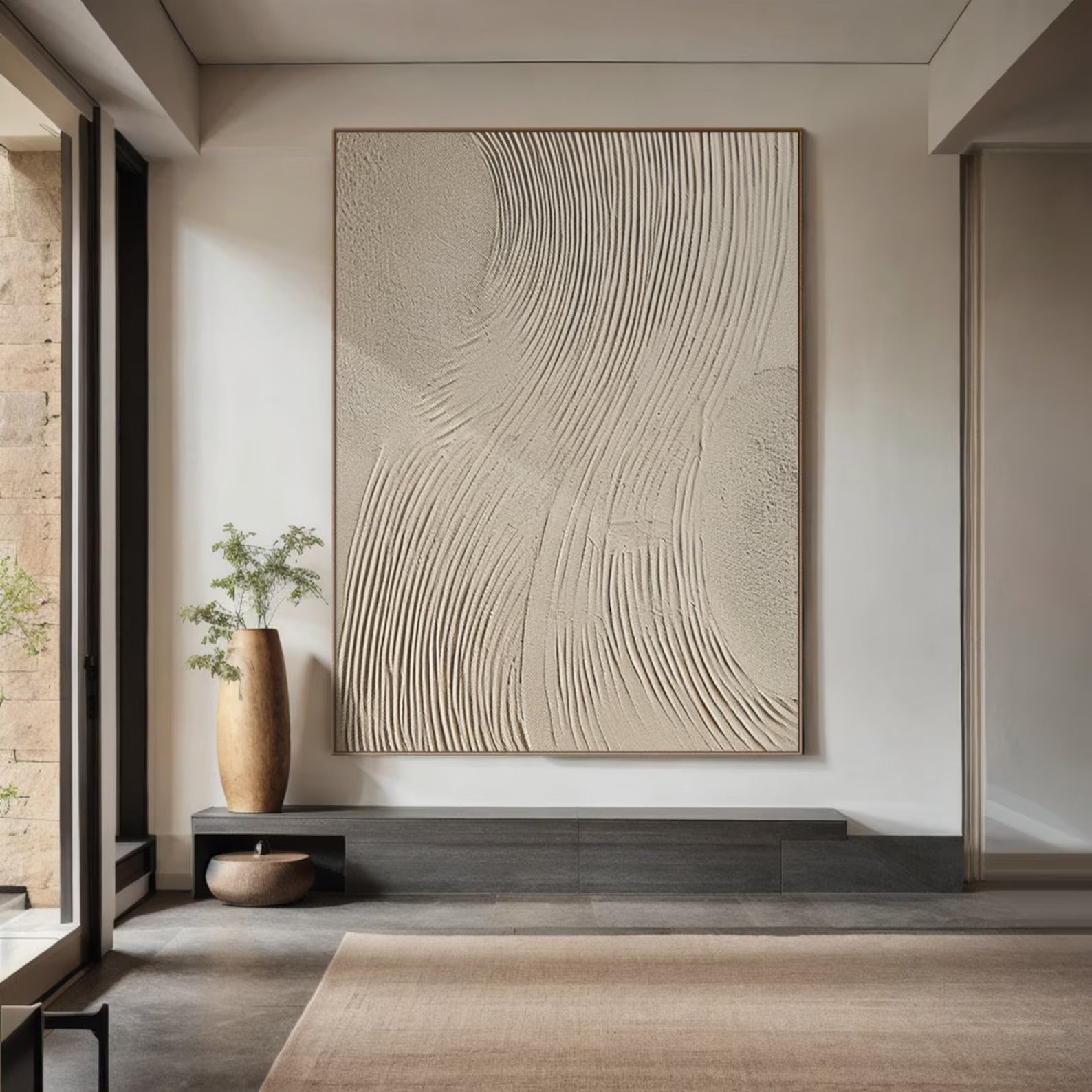 Shifting Shape - Large Abstract Textured Painting