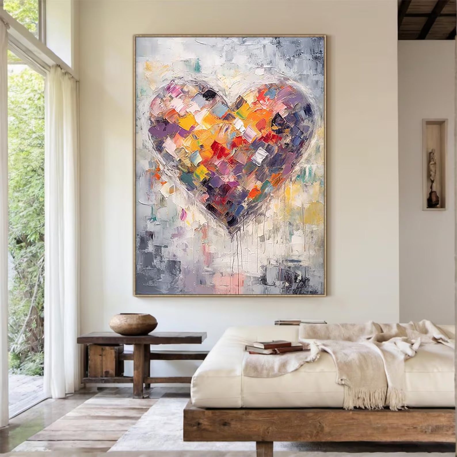 Sweet Peace - Large Abstract Textured Painting