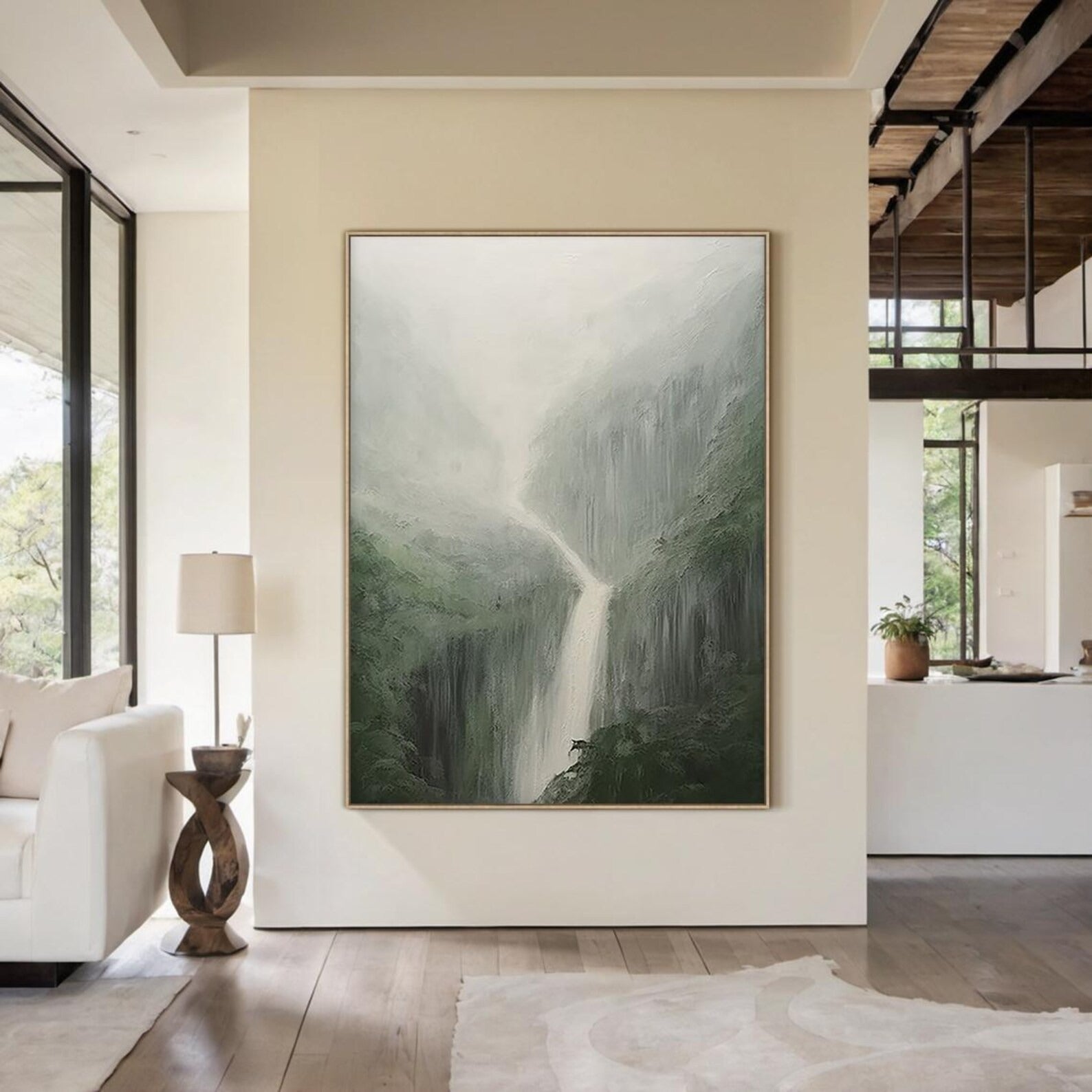 Green Hope - Large Abstract Textured Painting