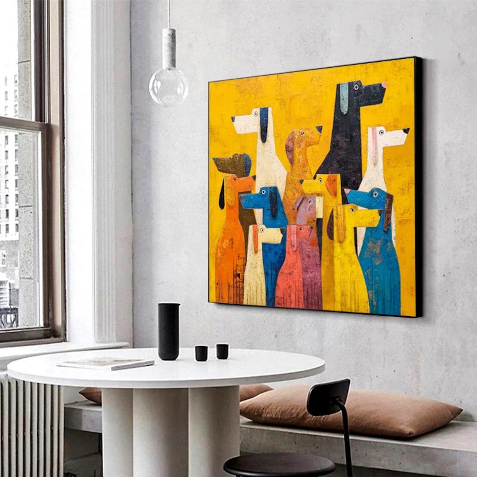 The Happy Herd - Large Textured Painting