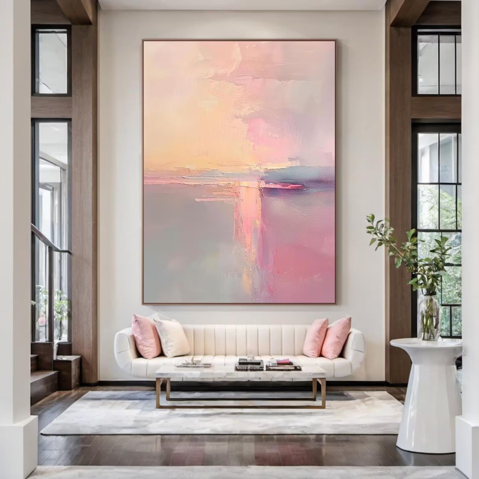 Quiet Light - Large Abstract Textured Painting