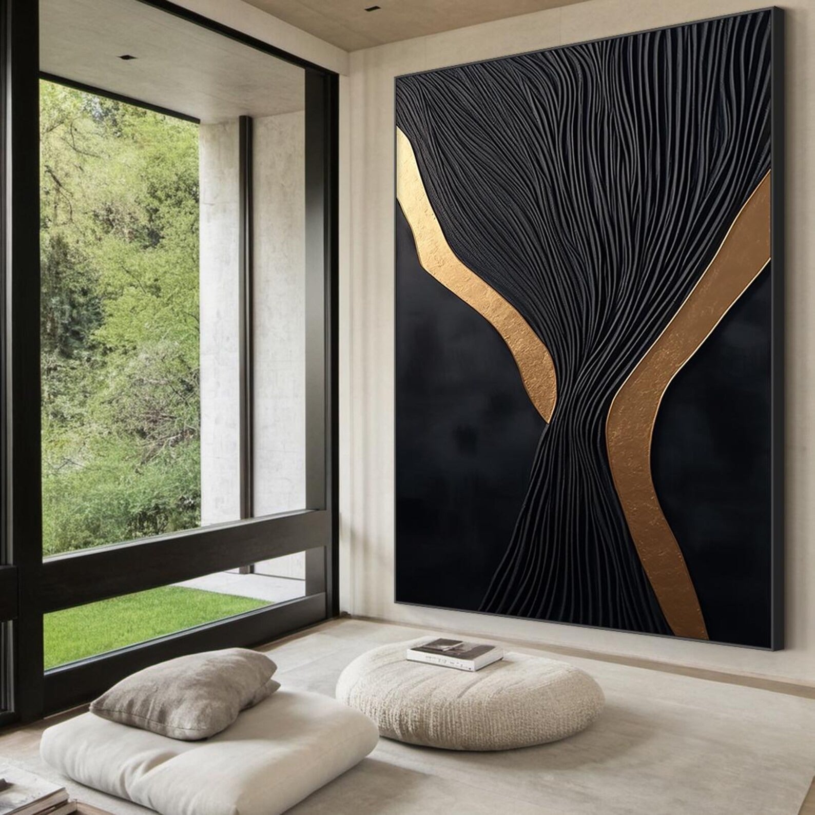 Total Calm - Large Abstract Textured Painting