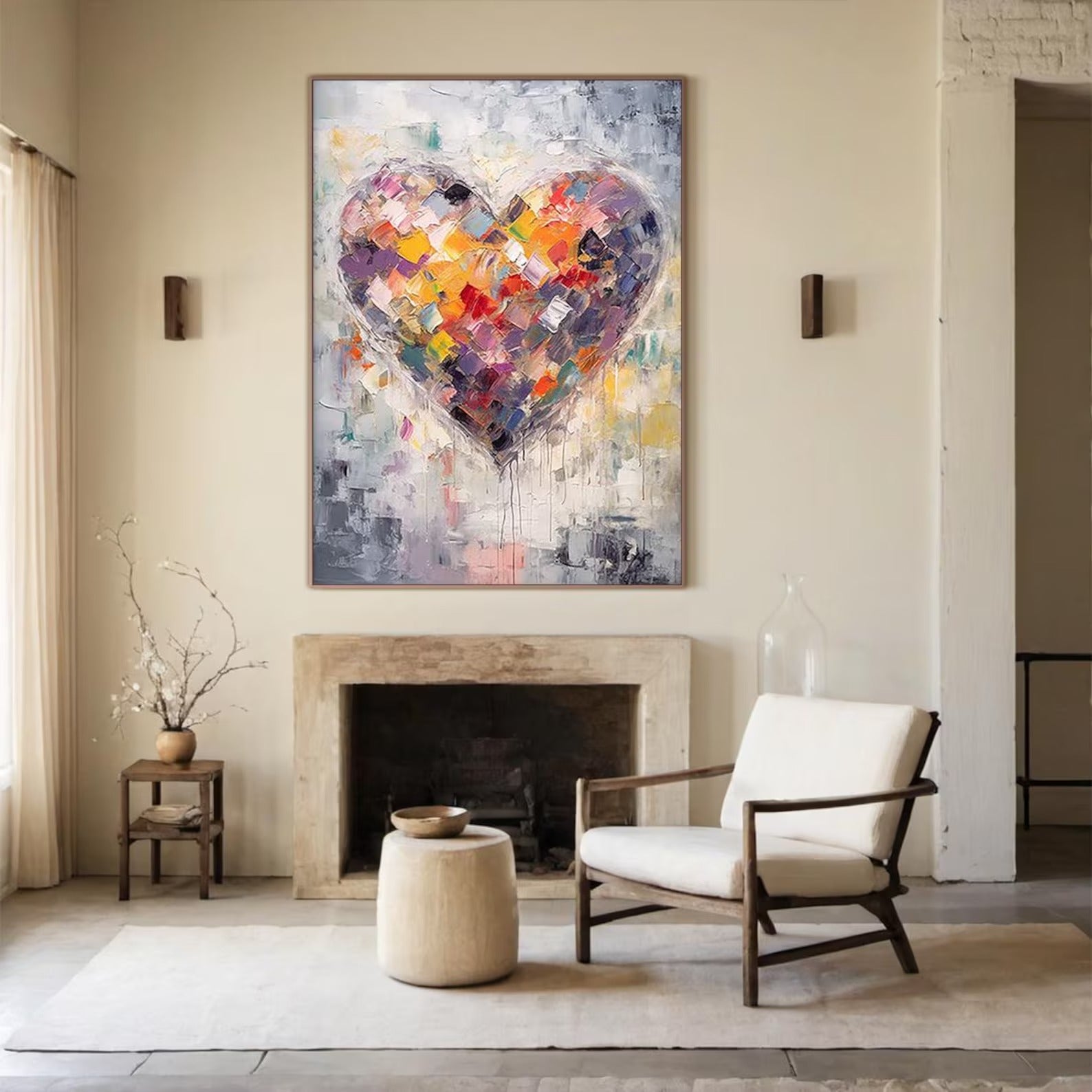 Sweet Peace - Large Abstract Textured Painting