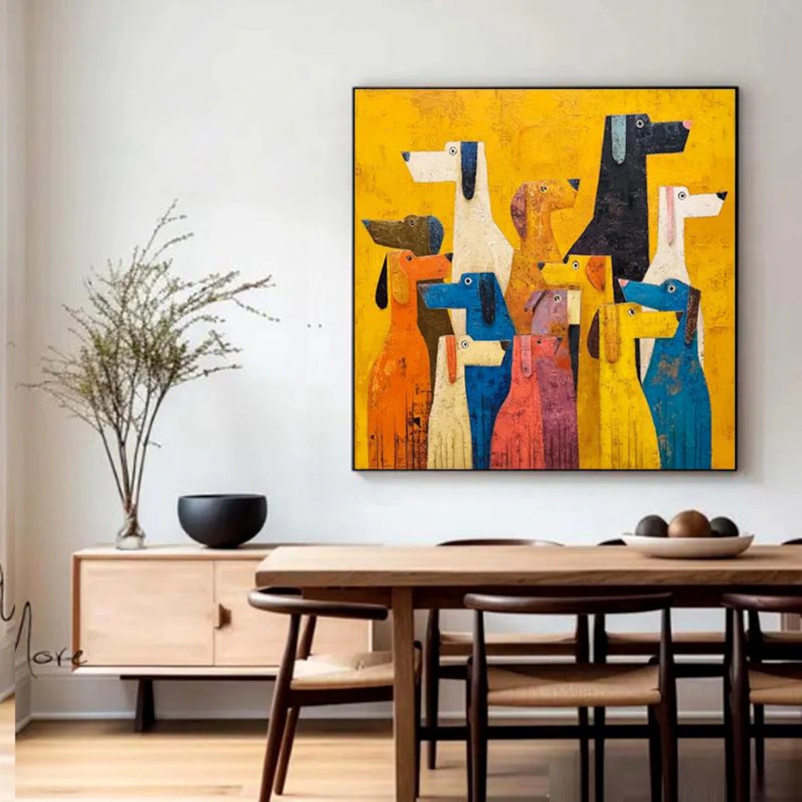 The Happy Herd - Large Textured Painting