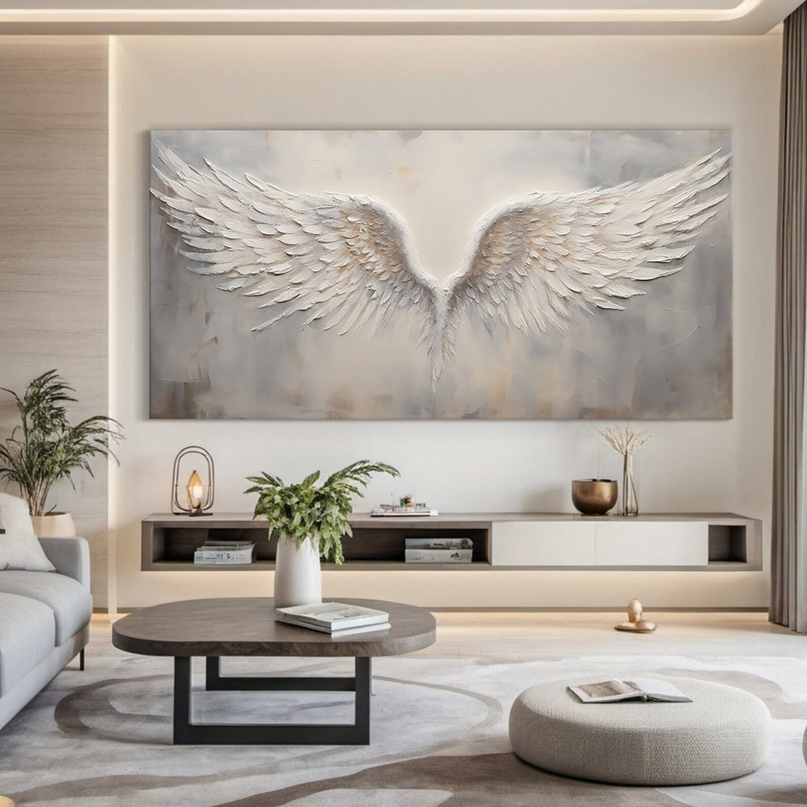 The Soaring Soul - Large Abstract Textured Painting