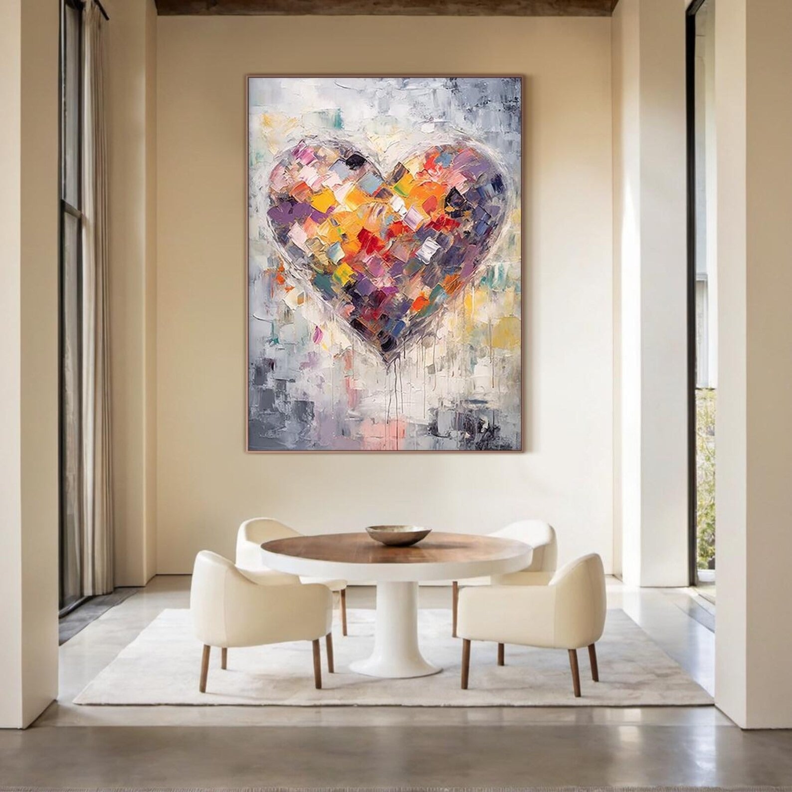 Sweet Peace - Large Abstract Textured Painting