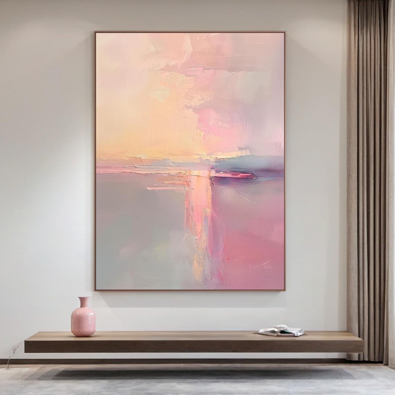 Quiet Light - Large Abstract Textured Painting