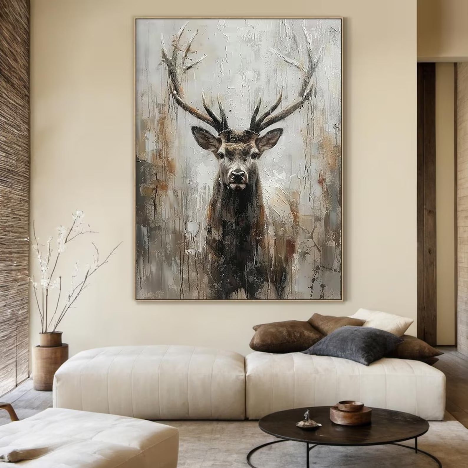 The Noble Head - Large Textured Painting