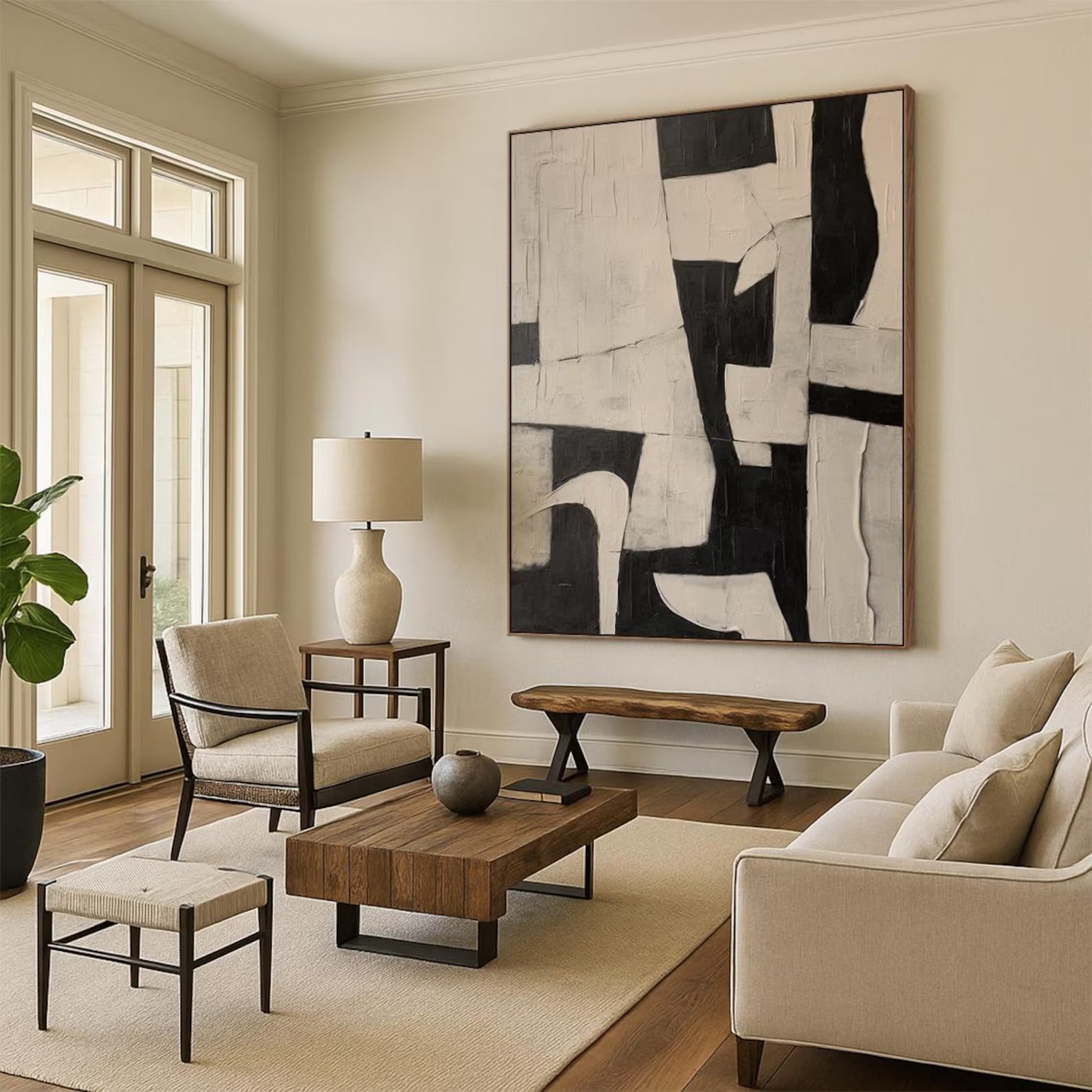 Fresh Start - Large Abstract Textured Painting
