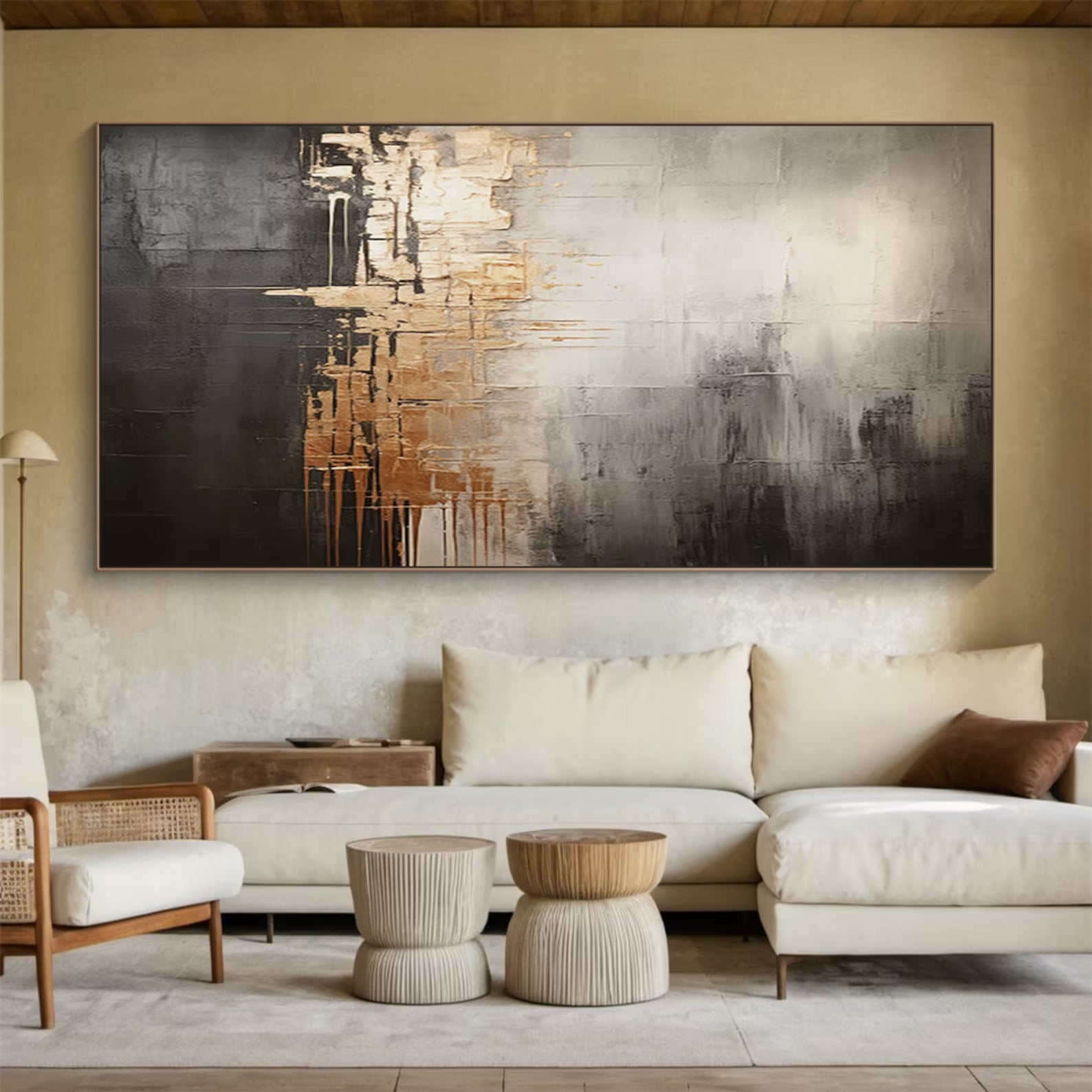 Boundless Calm - Large Abstract Textured Painting