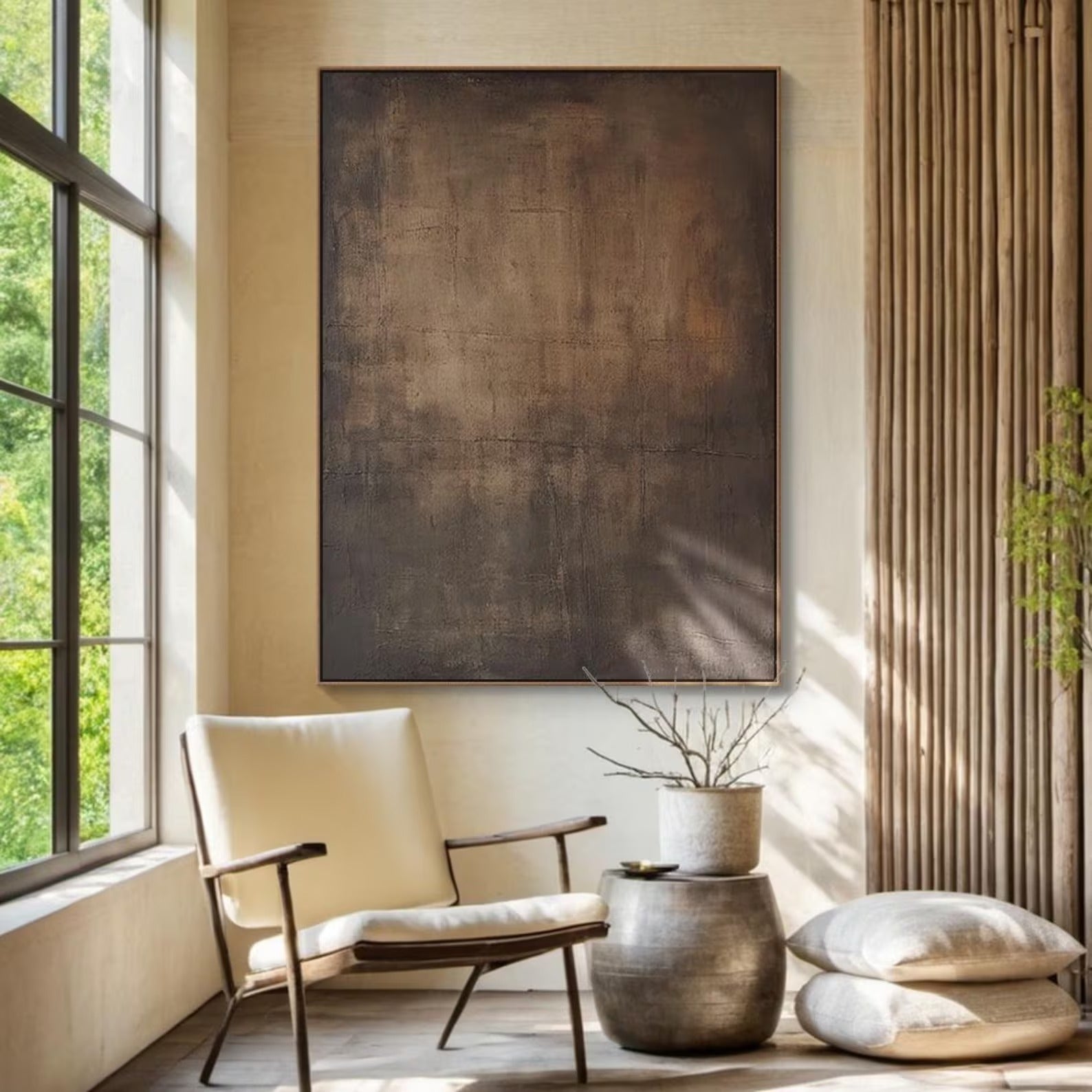 Deep Breath - Large Abstract Textured Painting
