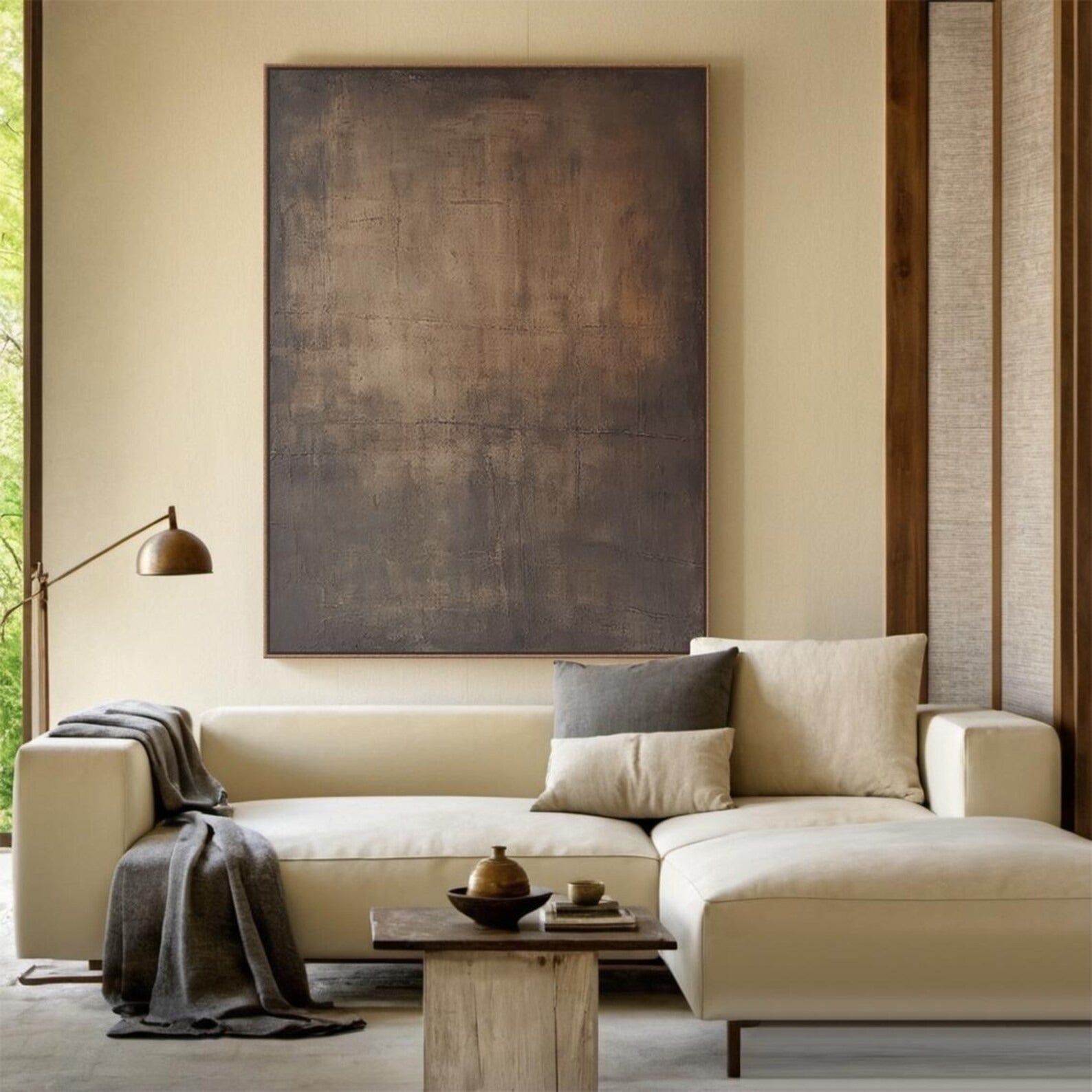 Deep Breath - Large Abstract Textured Painting