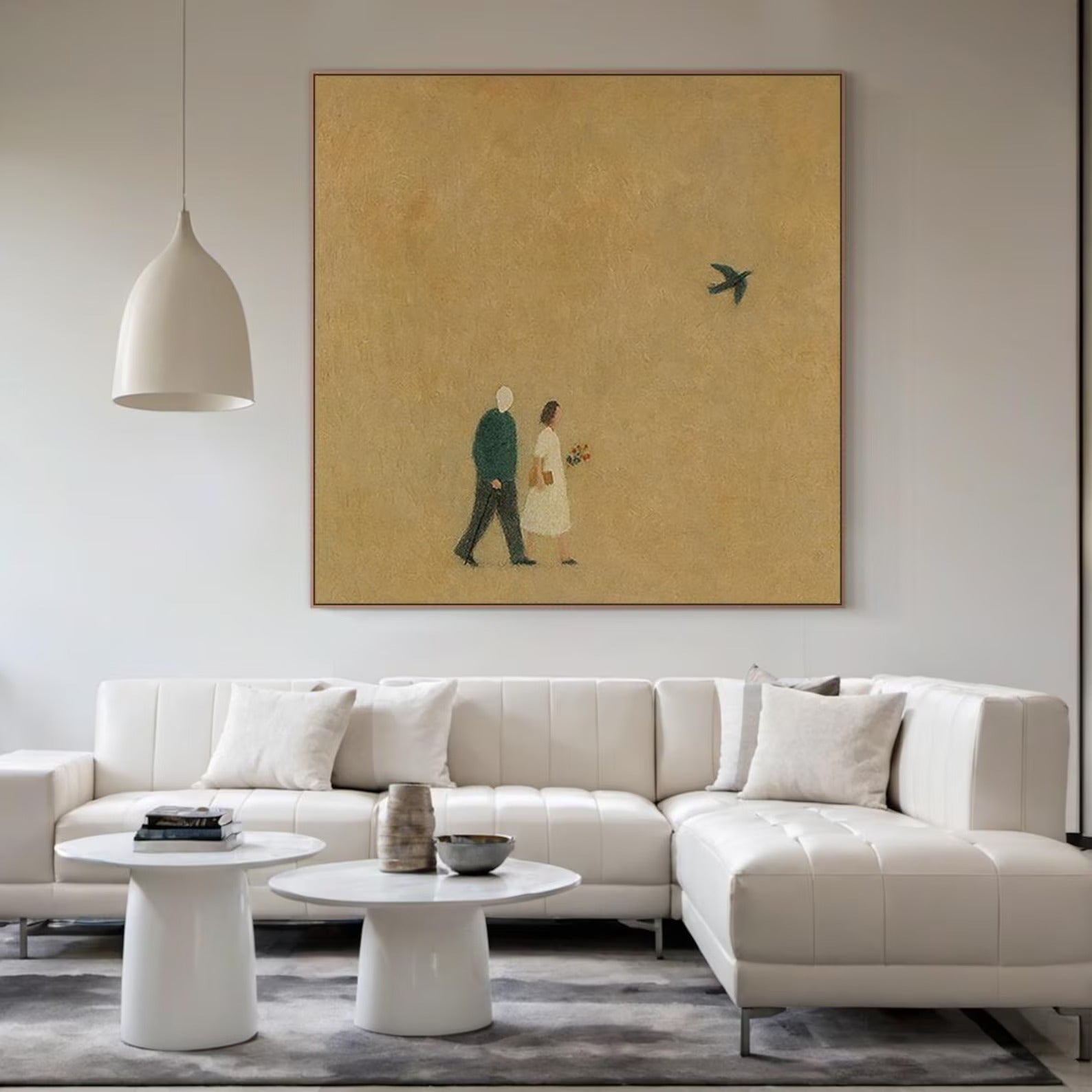 Two Old Souls - Large Abstract Textured Painting