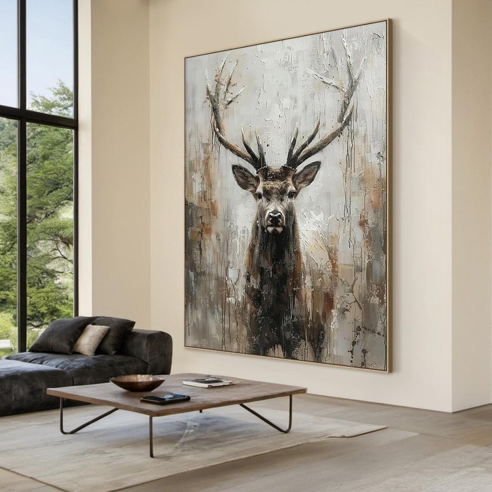 The Noble Head - Large Textured Painting