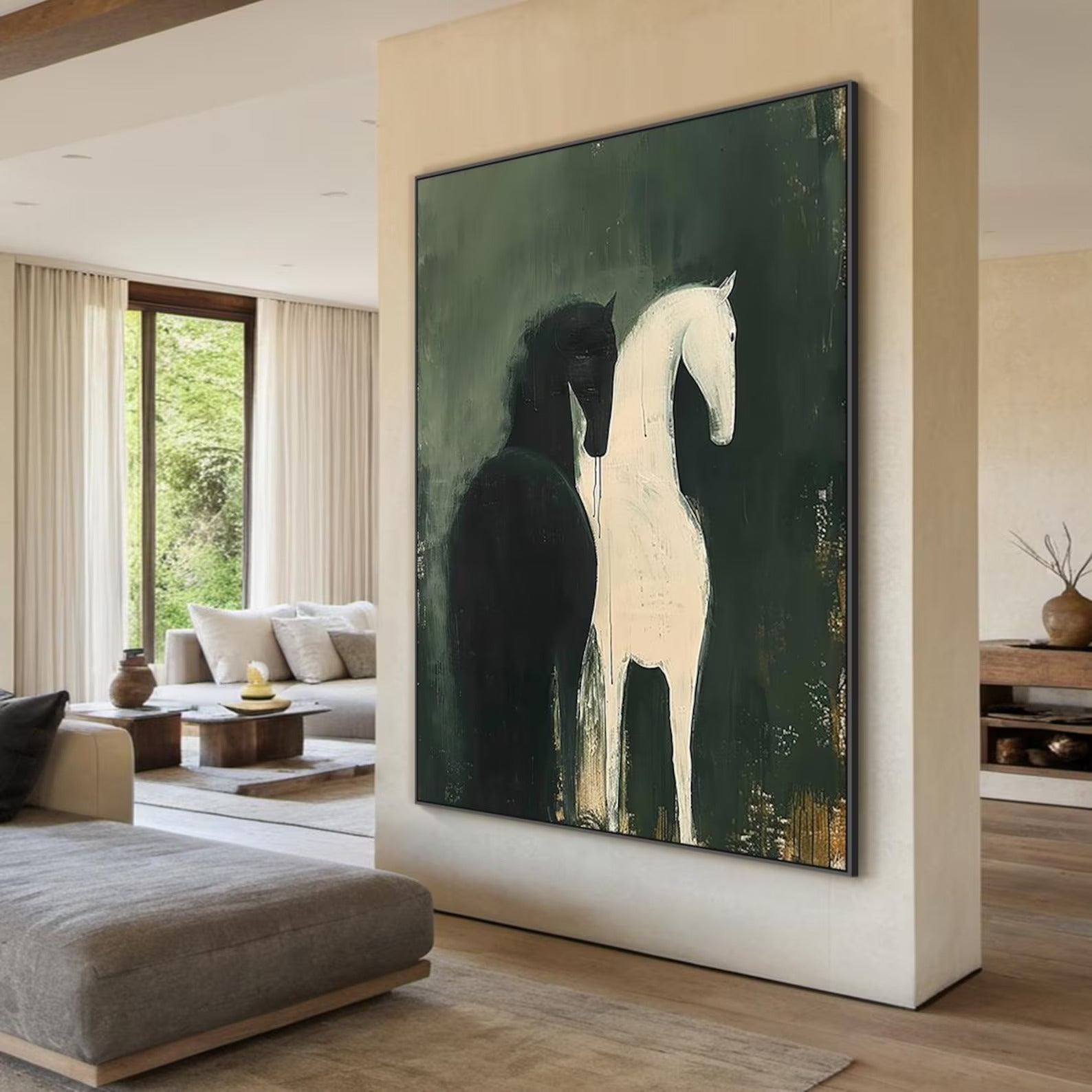 Side by Side - Large Textured Painting