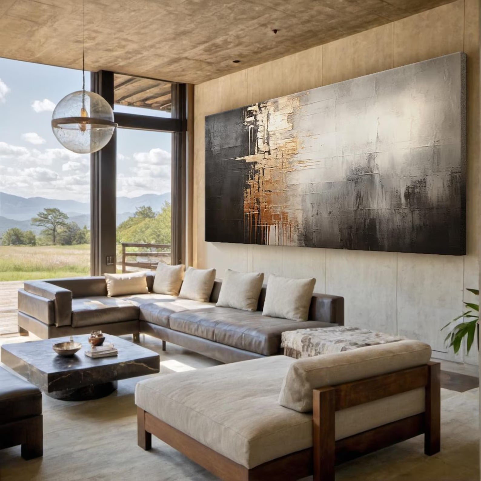 Boundless Calm - Large Abstract Textured Painting