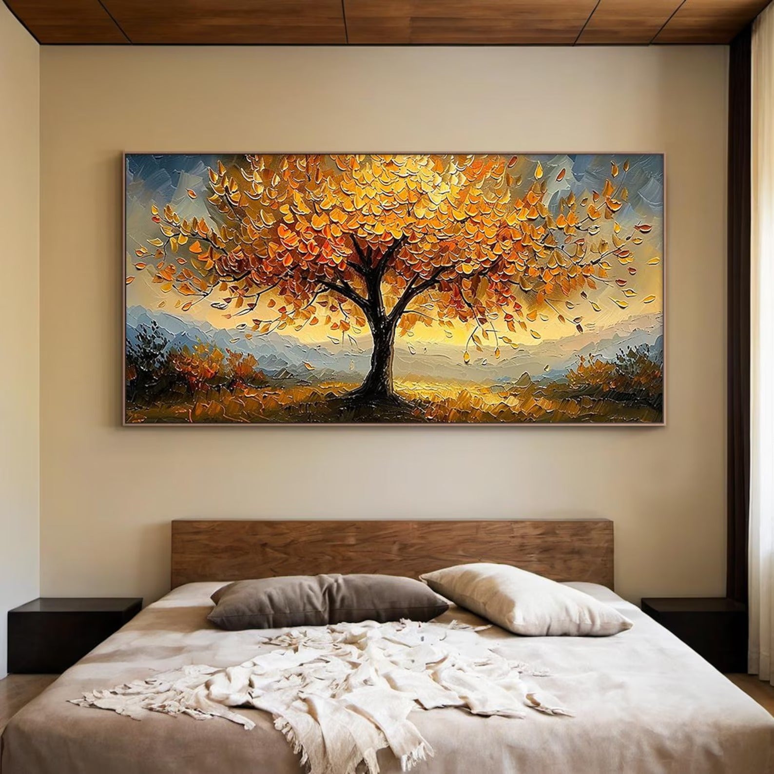 The Luminous Leaves - Large Textured Painting