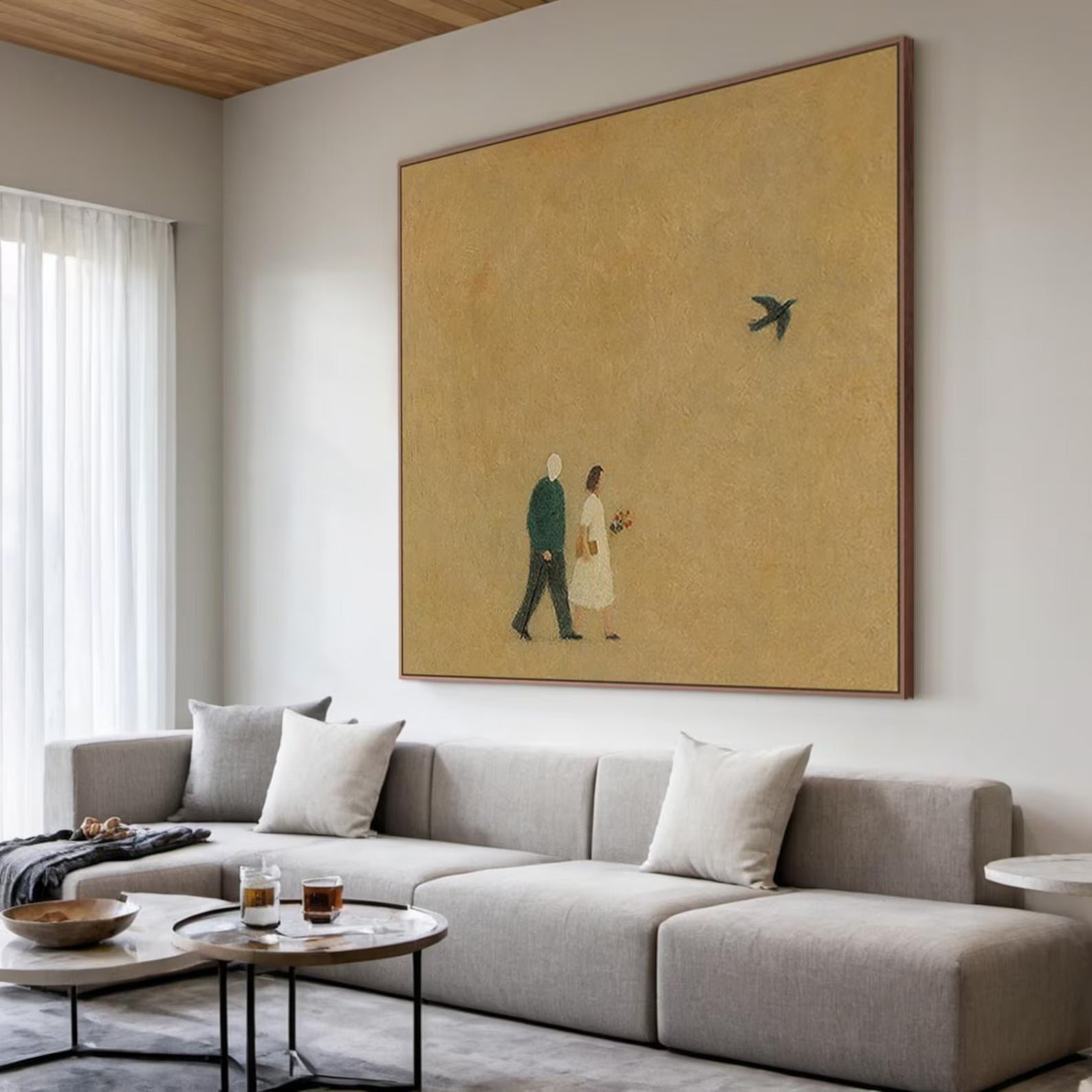 Two Old Souls - Large Abstract Textured Painting