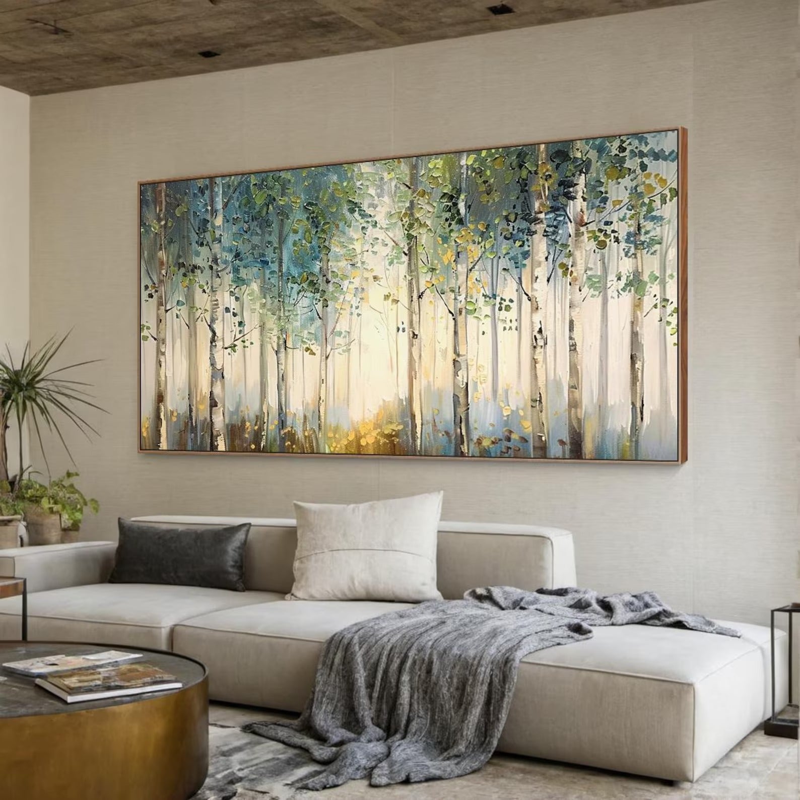 Forest - Large Textured Painting