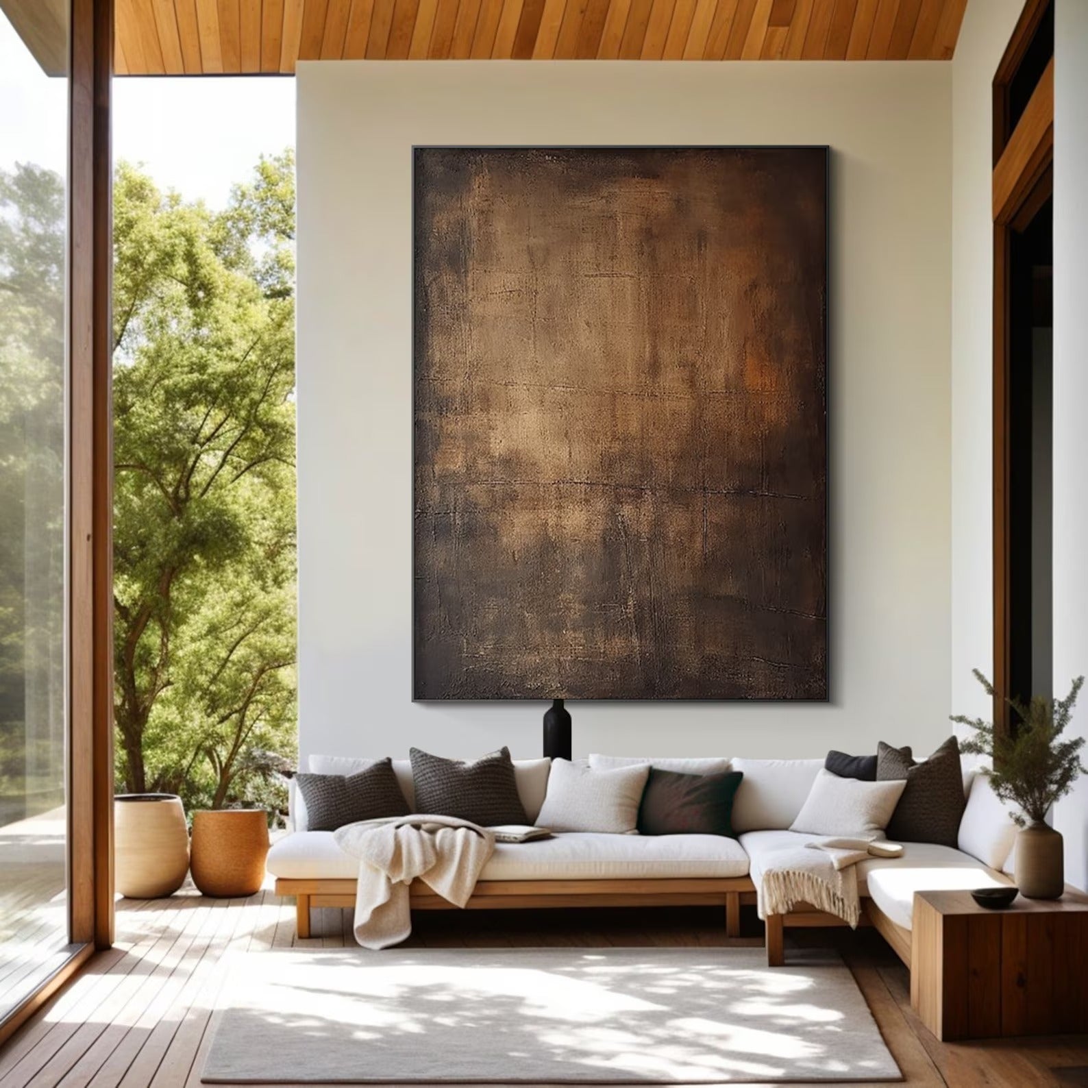 First Ray - Large Abstract Textured Painting