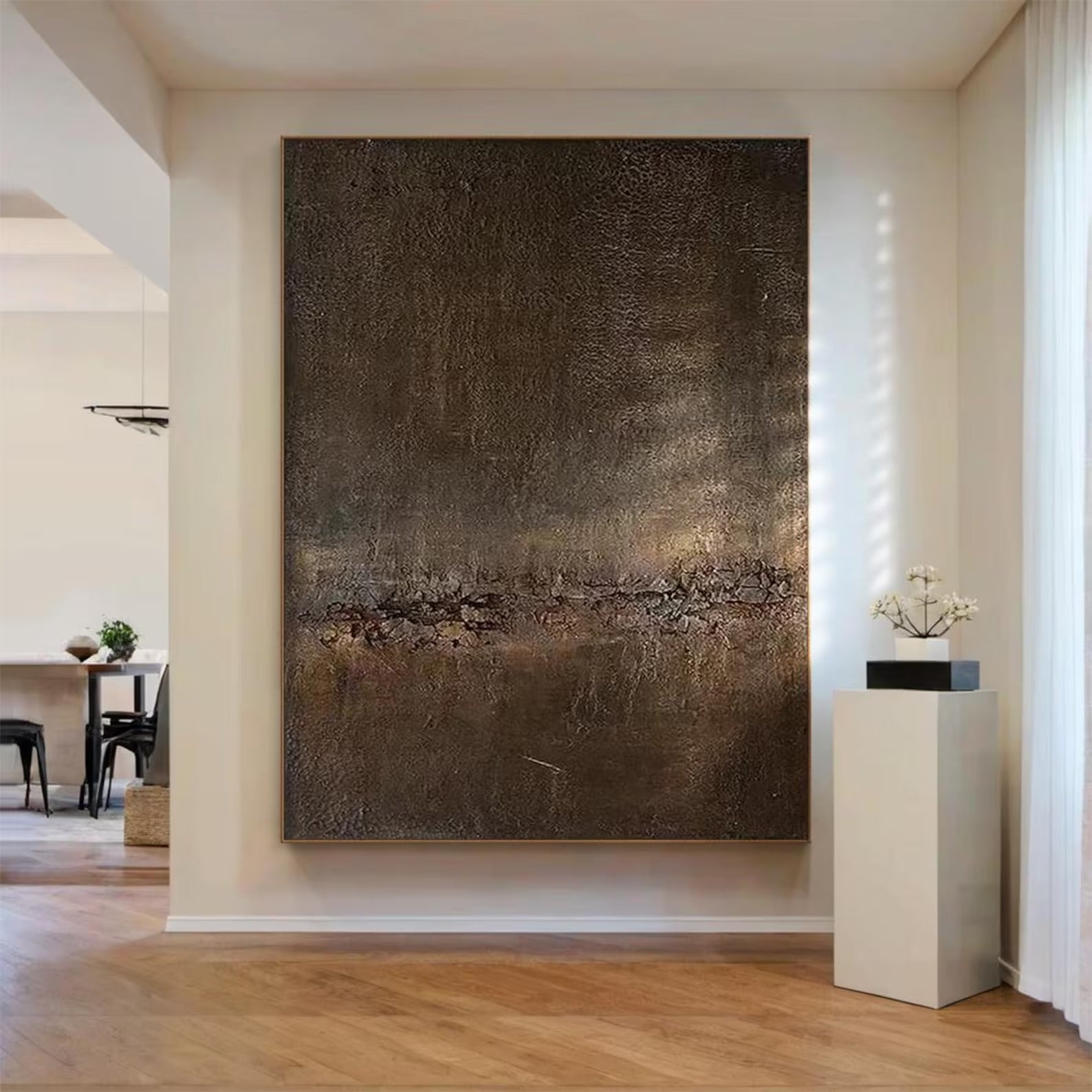 Warm Earth - Large Abstract Textured Painting