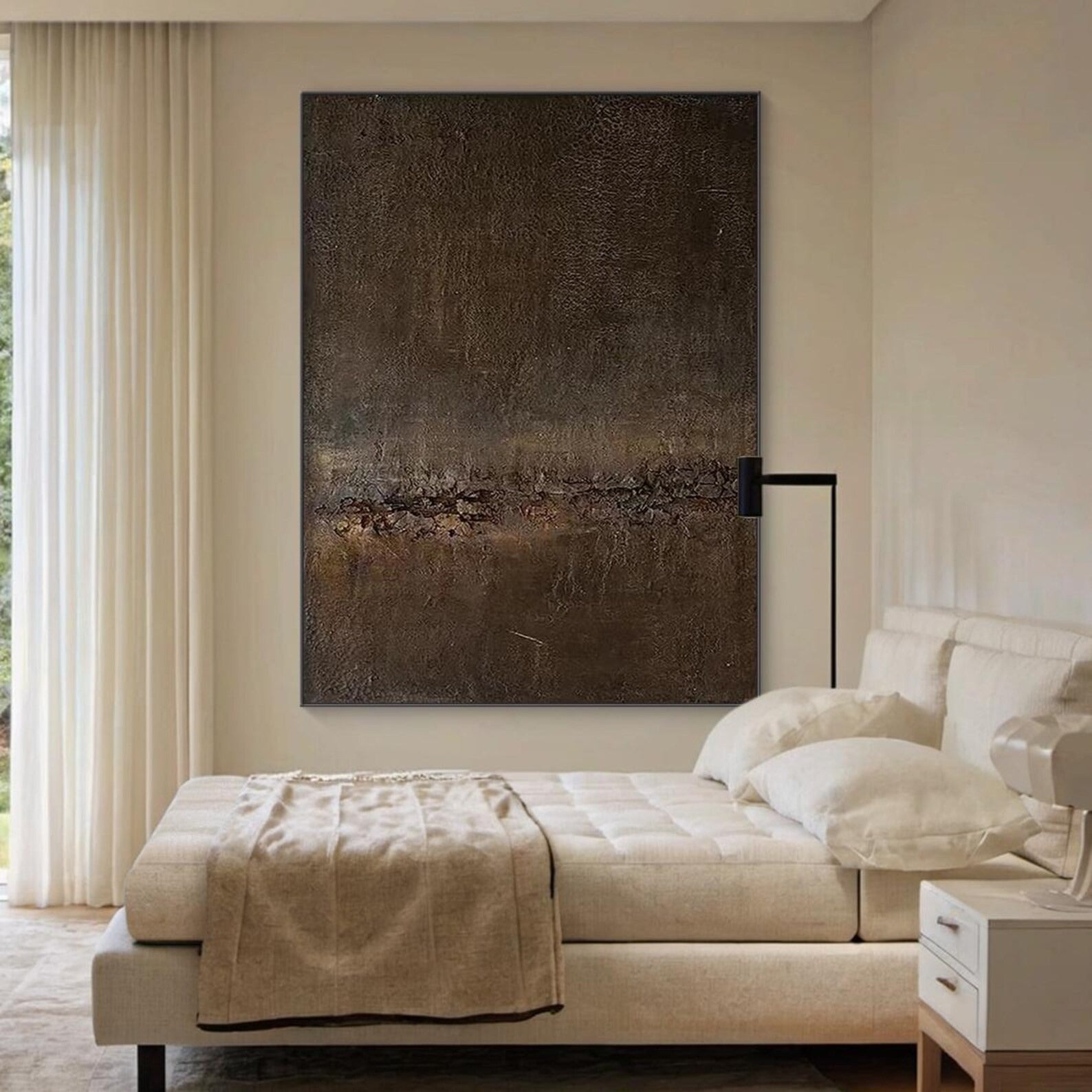 Warm Earth - Large Abstract Textured Painting